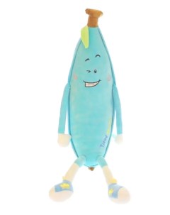 Мягкая плюшевая игрушка антистресс Банан с ногами и руками голубой 120 Nano shop