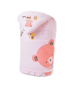 Одеяло конверт Мишка зимнее розовое 100х100 см Baby fox