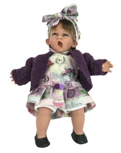 Кукла Джестито девочка в платье и кофте зевает 28 см Lamagik