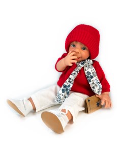 Кукла Джестито Пальчик в носу мальчик в красном свитере 38 см 12036 Lamagik