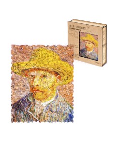 Пазл Автопортрет Ван Гог деревянный с двухслойной крышкой размер M Zufa
