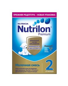 Детская смесь Premium 2 молочная сухая для нормализации пищеварения 6 м 350 г Nutrilon