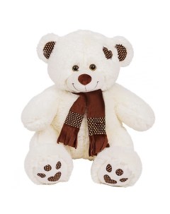 Мягкая игрушка Медведь Тони с шарфом 85 см молочный МТШ 45 52 Belaitoys