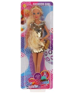 Кукла с золотистыми двусторонними пайетками Defa 29 см арт 8435a Defa toys