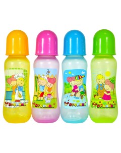 Бутылочка Бусинка Мальчик и девочка разноцветная 250 мл в ассортименте