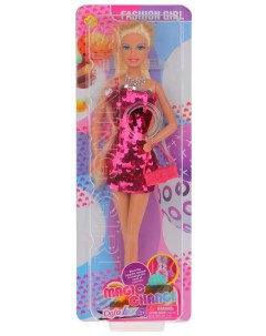 Кукла DEFA с розовыми двусторонними пайетками 29 см арт 8435b Defa toys