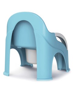 Горшок стульчик ПРЕМЬЕР 305Х310Х340мм с крышкой голубой белый Kidwick