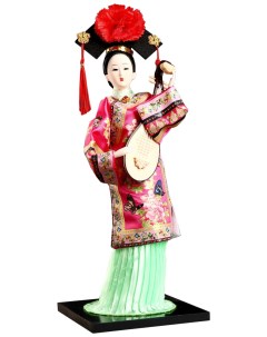 Кукла коллекционная Китаянка в национ платье с муз инструмен пипой Sima-land