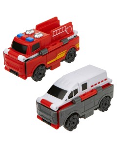 Машинка Пожарная и полицейская Transcar Double 1toy