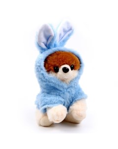 Мягкая игрушка Собака в костюме зайца 18 см цвет синий Nobrand
