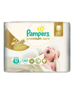 Подгузники для новорожденных Premium Care 0 3 кг 30 шт Pampers