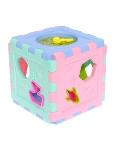 Развивающая игрушка сортер Куб с часиками Nobrand