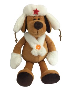 Мягкая игрушка Собака в белой ушанке 20 см Teddy