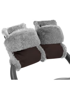 Муфта рукавички для коляски Christoffer Chocolat Натуральная шерсть Esspero