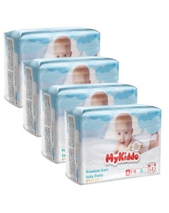 Подгузники трусики для детей Premium M 6 10 кг 152 шт 4 уп x 38 шт Mykiddo