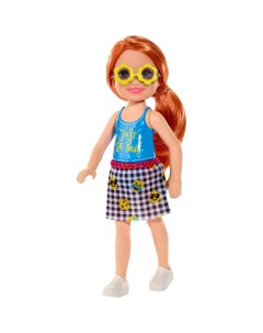 Кукла Челси Рыжеволосая в топе с надписью DWJ33 FXG81 Barbie