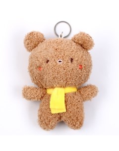 Мягкая игрушка Медведь на брелоке размер 14 см цвет коричневый Nobrand