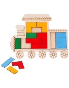 Мозаика головоломка Веселые игрушки Веселый паровоз Лесная мастерская