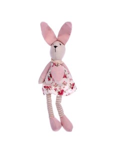 Мягкая игрушка Кролик цвет розовый виды МИКС Nobrand