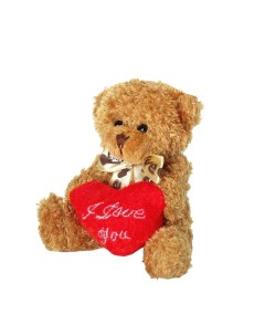 Мягкая игрушка Медведь с сердцем цвет МИКС 4462341 Nobrand