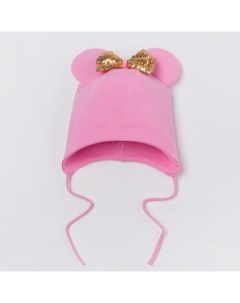 Шапка для девочки цвет розовый размер 50 54 Hohloon