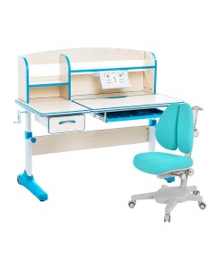 Комплект Smart 50 парта кресло надстройка подставка клен голубой Armata Duos Anatomica