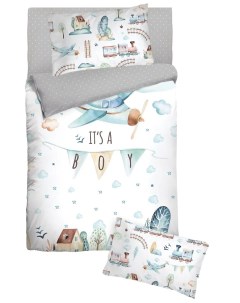 Комплект детского постельного бель голубой Нордтекс