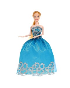 Кукла модель шарнирная Лили в платье голубой 9046738W Nobrand