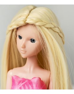 Волосы для кукол Прямые с косичками размер маленький цвет 613А Sima-land
