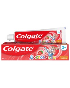 Зубная паста детская доктор заяц с фторидом со вкусом клубники 50 мл Colgate