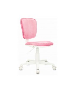 Кресло детское CH W204NX розовый Velvet 36 крестовина пластик пластик белый Бюрократ