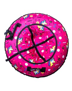 Санки надувные Тюбинг RT Единорог на розовом автокамера диаметр 105 см R-toys
