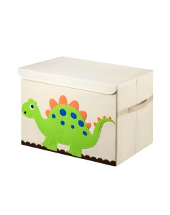 Тканевый ящик для игрушек с крышкой Складной контейнер для хранения динозавр Kids zone