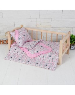 Мебель для кукол Котята на розовом простынь одеяло подушка Страна карнавалия