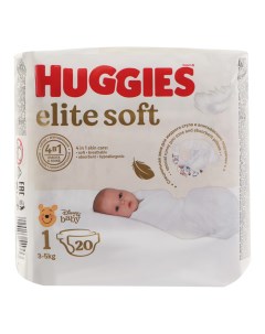 Подгузники Elite Soft 1 3 5 кг 20 шт Huggies