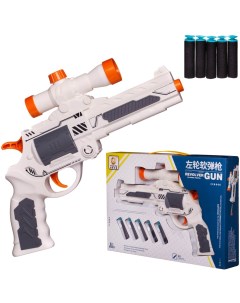 Пистолет игрушечный Junfa с прицелом и 5 мягкими пулями с присосками Junfa toys