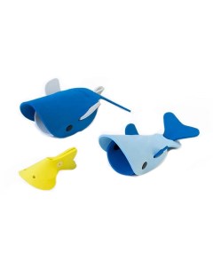 Мягкий 3D конструктор для игры в ванне opia Глубоководные киты 3 фигурки 171065 Quut