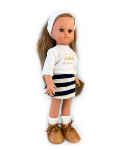 Кукла Нэни блондинка в полосатой юбке и белой повязке 33 см 33016 Lamagik