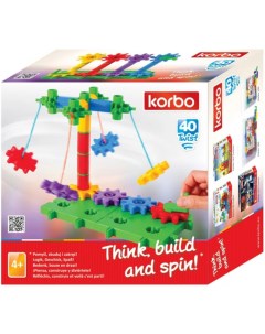 Пластиковый конструктор для детей 40 Twist 40 деталей Korbo