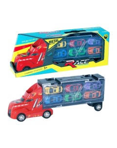 Набор транспортный Автовоз в комплекте с металлическими машинками LA 010 Junfa toys