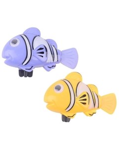 Игрушка заводная для ванной Рыбки Потеша 2 шт фиолетовая и желтая ZY883005 Junfa toys