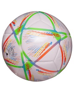 Футбольный мяч Junfa с оранжево зелеными полосками 22 23 см Junfa toys