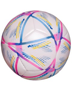 Футбольный мяч Junfa с сине розовыми полосками 22 23 см Junfa toys