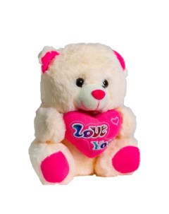 Мягкая игрушка Медведь с сердцем цвет розовый 4471242 Nobrand
