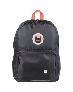 Рюкзак черный эмблема Кошечка №1 school