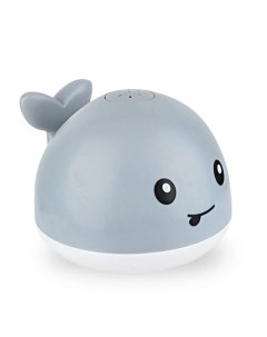 Интерактивная игрушка для ванны Кит фонтан светящийся серый Nobrand