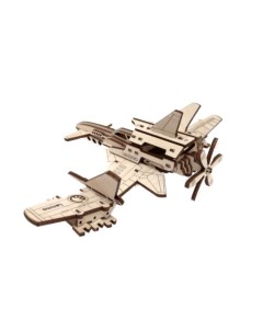 Деревянный конструктор 3D Cамолет Стакс 2Н Lemmo