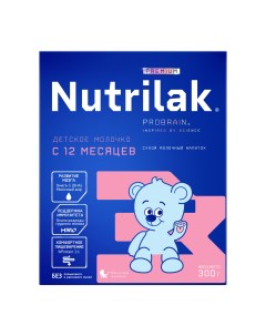 Смесь молочная сухая Premium 3 с 12 месяцев 300г Nutrilak