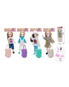 Игровой набор Модница кукла шарнирная 30 см чемодан с аксессуарами 1 шт в ассортименте Наша игрушка