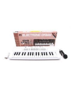 Музыкальный инструмент Синтезатор 37 клавиш микрофон коробка Наша игрушка